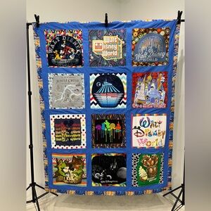 Disney World tshirt blanket Upcycled handmade one of a kind